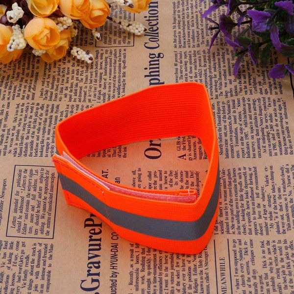 

elbow & knee pads safety reflective arm band belt strap for outdoor sports night running biking 27rd, Black;gray
