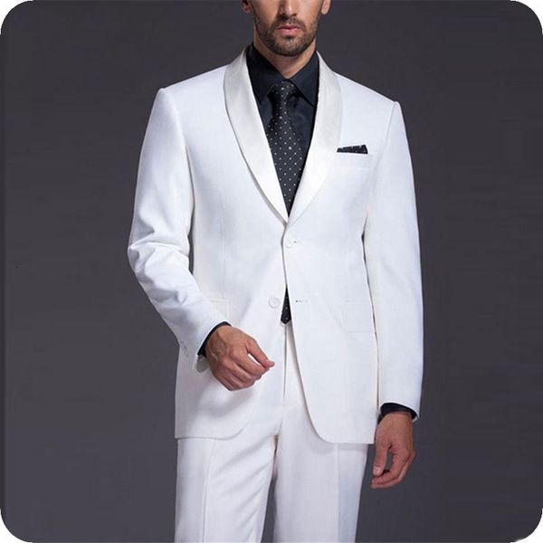 

men's suits & blazers white formal men wedding tuxedos groom wear prom terno 2 pieces (jacket+pants) slim fit bridegroom blazer co, White;black