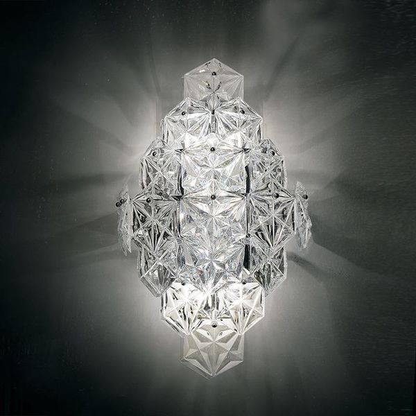 

simple bedroom bedside crystal lamp post-modern luxury living room wall creative corridor lighting