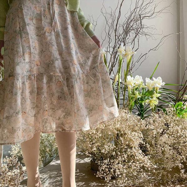 

casual dresses 2021 summer square collar elegant party dress women print floral midi vintage female beach boho korean, Black;gray