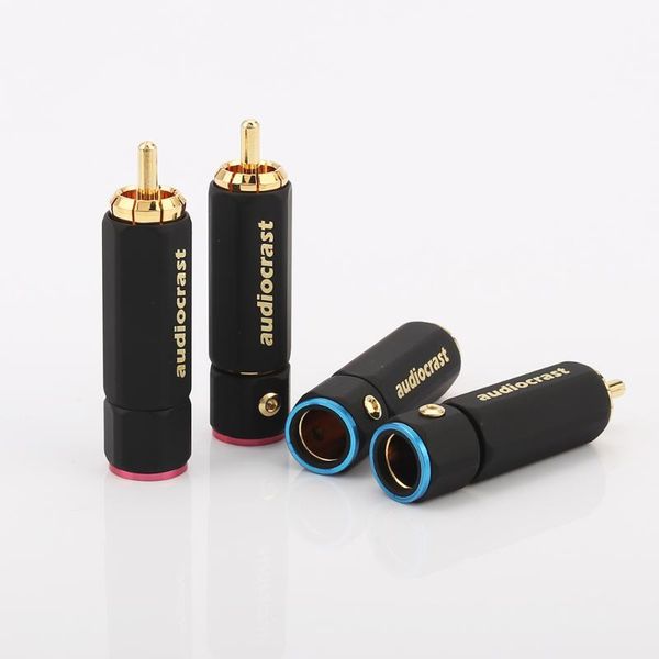 

smart power plugs 50pcs audiocrast rca plug cable male connector for diy audio video