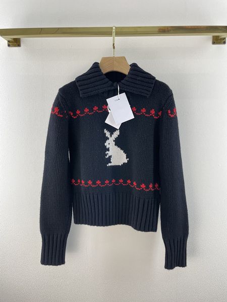 

new autumn and winter lapel turtleneck sweater, White;black
