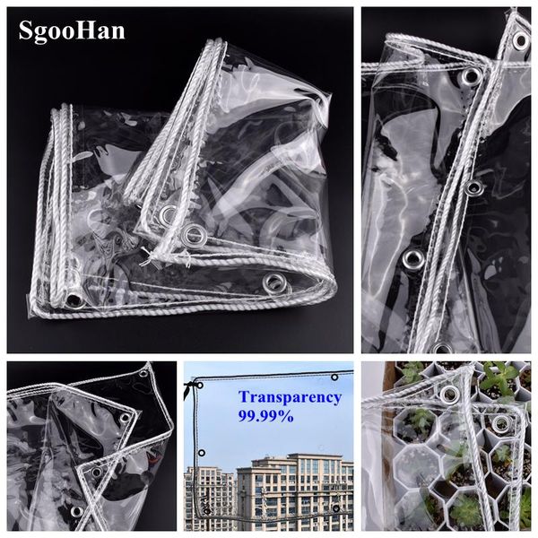 

shade thickness0.3mm transparent pvc rainproof cloth balcony bonsai succulent plant keep warm tarpaulin pet dog house cover waterproof
