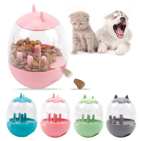 

pet cat dog chews toys toy dispenser ball tumbler slow for interactive