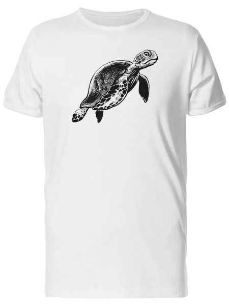 

Grunge Marine Turtle Sketch Men's Tee -Image by Shutterstock, White;black