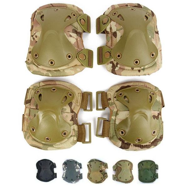 

tactical knee pad elbow military protector army outdoor sport working hunting skating safety gear brace support & pads, Black;gray