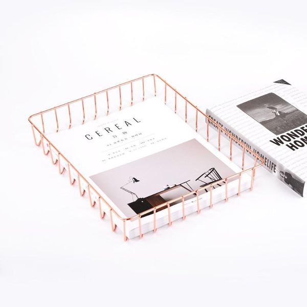 

kitchen storage & organization nordic iron basket rose gold fruit elegant luxury desk organizer decorative home decor