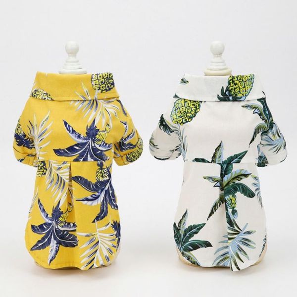 

dog apparel pet summer hawaiian beach clothes vest thin shirts floral t-shirt small cat teddy poodle