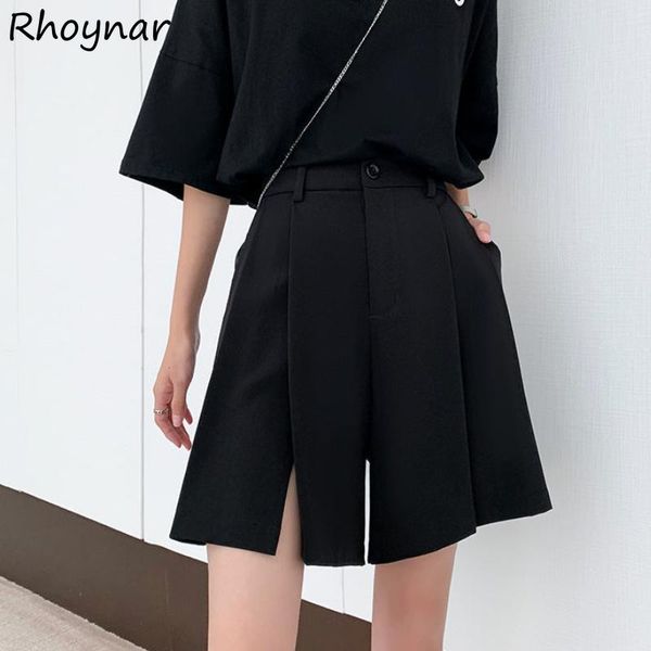 

women's shorts women summer 3 colors simple leisure fashion solid students all-match comfortable holiday high-waist pockets elegant, White;black
