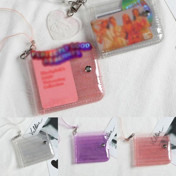 

fashion business card holder women bag jelly multiple slots wallet halter coin purse wallets, Red;black