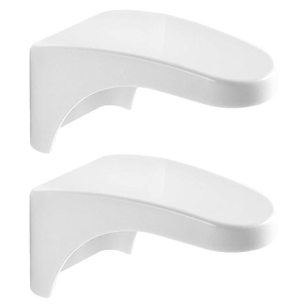 

2pc magnetic soap rack draining holder wall-mounted (white) bath accessory set