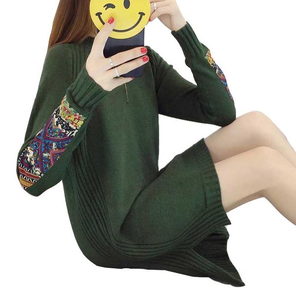 

women's sweaters autumn winter knitted sweater dresses women fashion o-neck female long sleeve bodycon pullover vestidos feminino l40, White;black