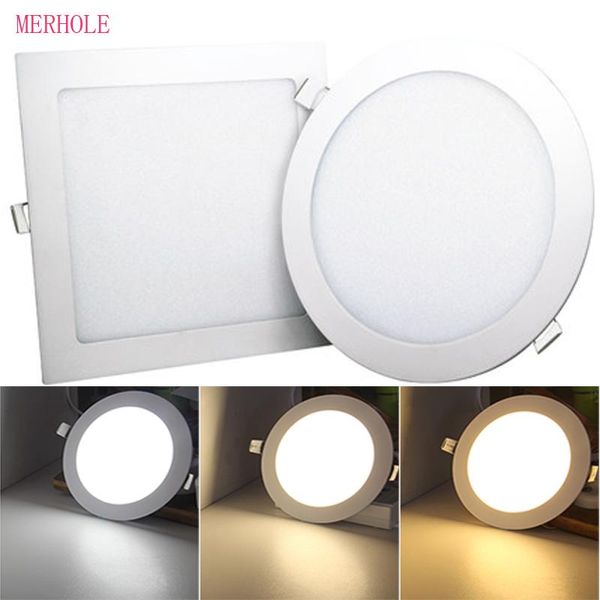 

ultra-thin led panel light 6w 9w 12w 15w 18w 32w round / square ceiling embedded power smd lights