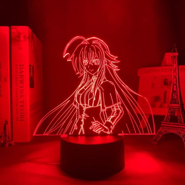 

night lights anime led light high school dxd rias gremory for bedroom decor brithday gift room 3d lamp manga