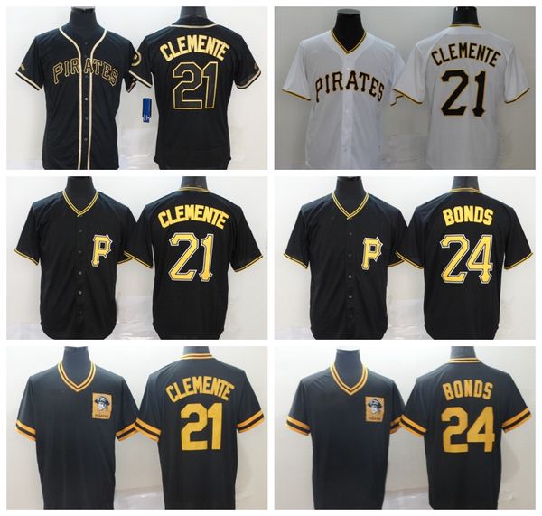 

pittsburgh pirates baseball jerseys 21 roberto clemente 24 barry bonds stargell polanco bell men women youth size -xxxxl, Blue;black