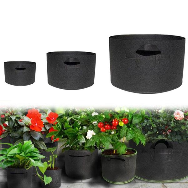 Fioriere Vasi Grandi dimensioni 15 20 30 200 Fioriera da gallone Coltiva borse Vaso Attrezzi da giardino per la casa Tessuto per fragole Orto in crescita T1