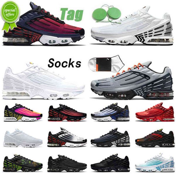 

35-45 2021 fashion men womens tn plus 3 running shoes tuned mens sneakers orange red iridescent mesh triple white black crater laser blue hy