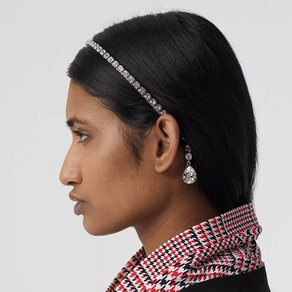 

hair clips & barrettes 2021 fashion products shiny rhinestone ladies hoop personality water droplets pendant headgear headband accessories, Golden;silver