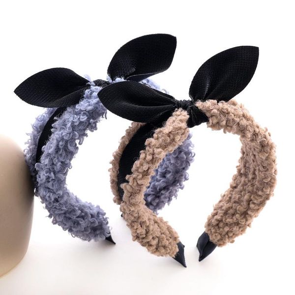 

hair accessories cashmere bow knot hairband headband for women girls