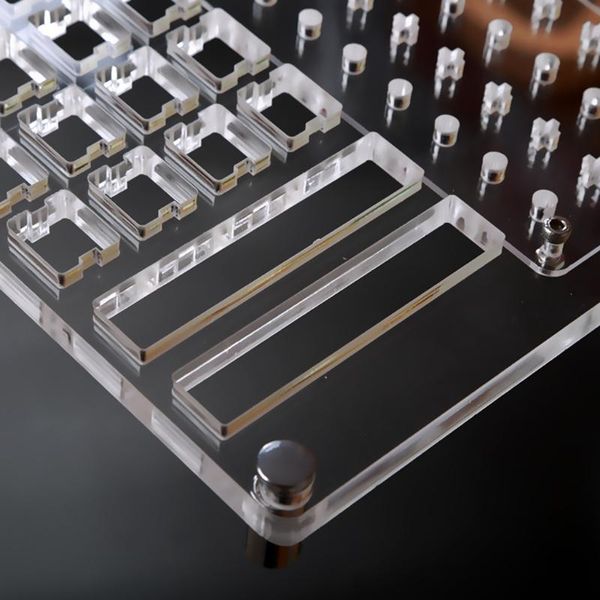

mouse pads & wrist rests universal 36-hole lubrication plate switches acrylic lubricating tester board for mechanical keyboard diy upgrade k