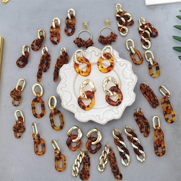 

dangle & chandelier ladies vintage leopard print earrings pendant acrylic party jewelry geometric round oval chain dangling 2021, Silver