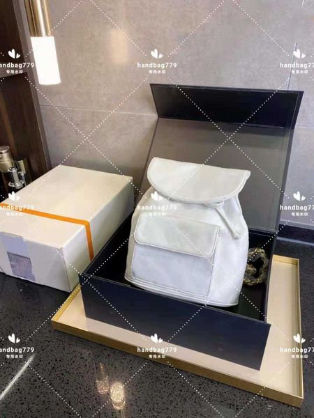 

designer luxury bag pure color backpack soft rhomboid seams design metal lettered pattern strapping with large capacity opening classic prep