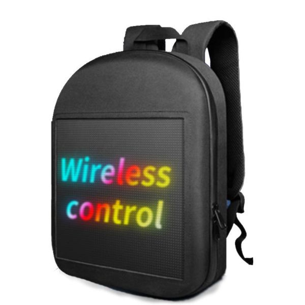 

backpack led display screen dynamic walking advertising light bag wireless wifi app control outdoor backpacks mochilas men women