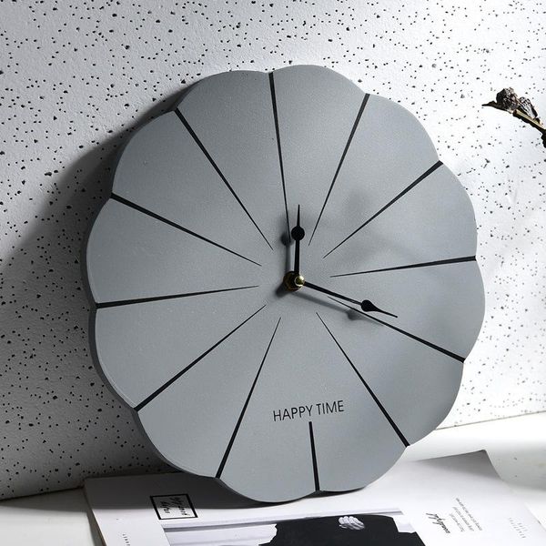 

wall clocks creative clock modern design bedroom elegant large electronic nordic minimalist gray petal klok bathroom ag50zb