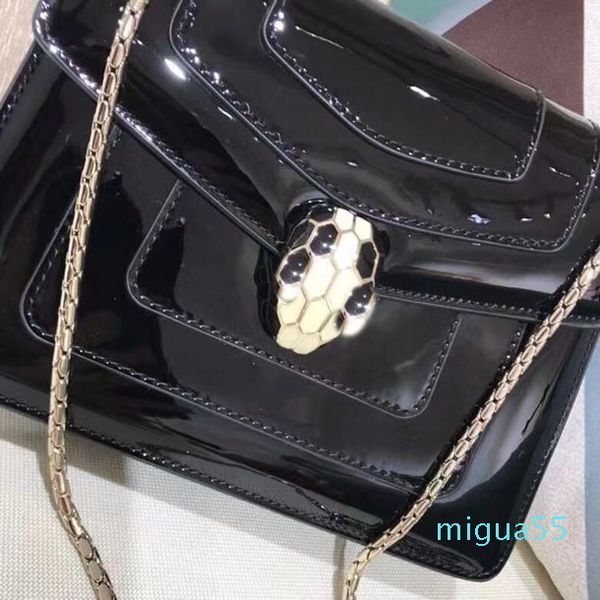 

patent leather luxury chain square shoulder bags bag, which can be used for shopping and tourism, style flip decoration , large capacit