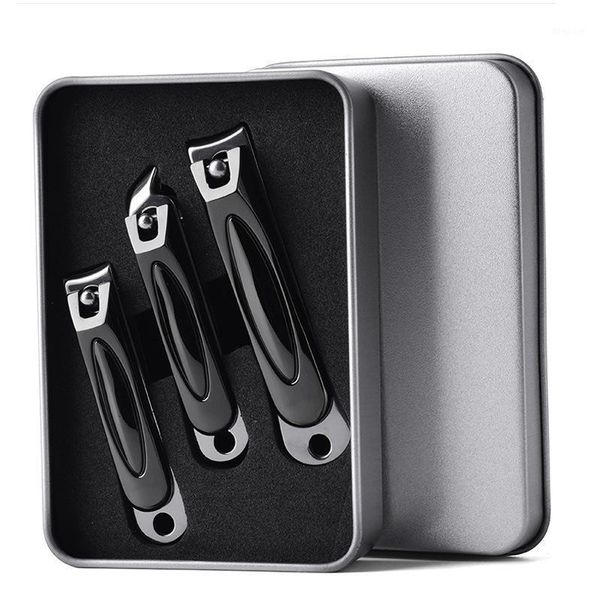 

3pcs/set stainless steel nail clippers cutter manicure nippers callus shavers finger toe tools box art kits1