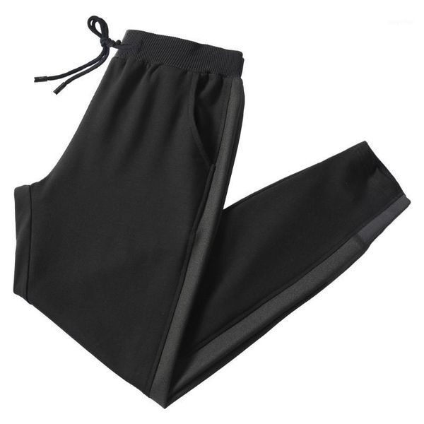

cropped pants men's summer sports running cotton hemmed in harem casual thin loose, Black