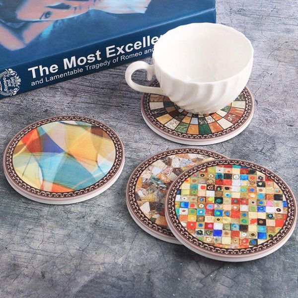 

mats & pads cup table placemats creative coffee mug coasters heat-resistant boho style ceramic
