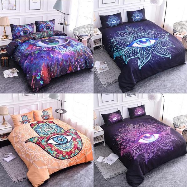 

mandala devil's eye bedding set bohemia comforter quilt cover floral paisley pattern duvet king  size sets