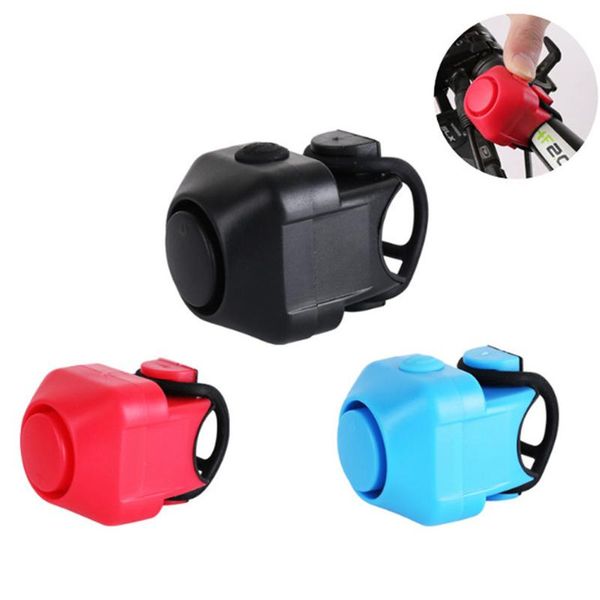

bike horns 130 db bicycle handlebar electronic loud horn safety warning cycling accessory mountain black red blue alarm ring bell