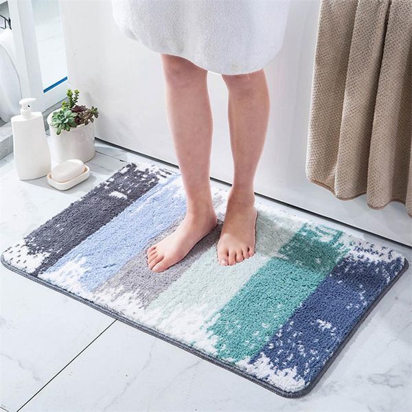 

bath mats flocking mat cute anti slip absorbent bathroom carpet strong water absorption floor area rugs for shower room 40x60cm