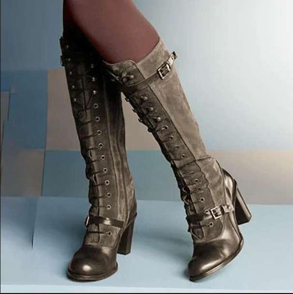 

boots fashion women spring winter over the knee heels quality suede long comfort square thigh high all-match trend, Black