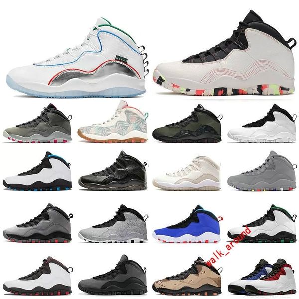 

jumpman 10 10s mens basketball shoes tinker racer blue chicago light smoke grey drake ovo black white wings ember glow men sport sneakers us
