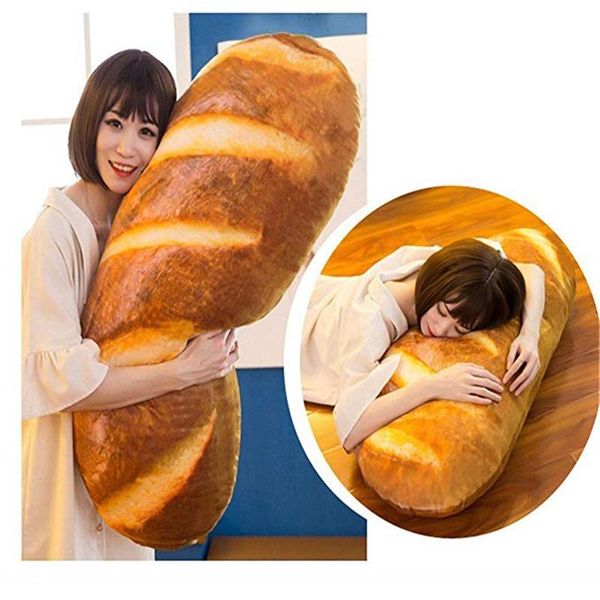 

funny 3d simulation snack bread shape pillow soft lumbar cushion plush stuffed toy oblong unique gift for friends cushion/decorative