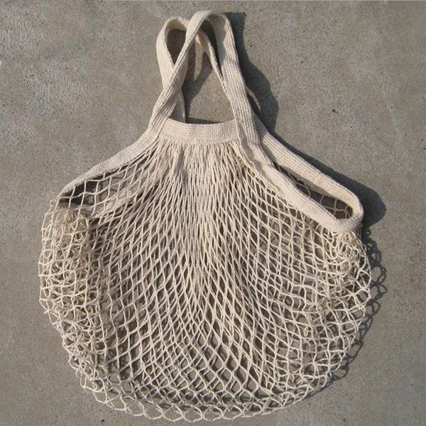 

shopping bags grocery net bag potato made of organic cotton cord color