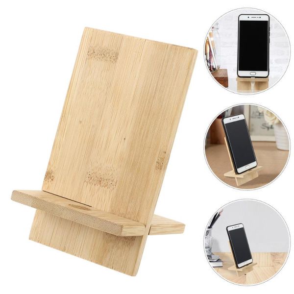 

cell phone mounts & holders 2pcs bamboo storage stands rechargeable base racks
