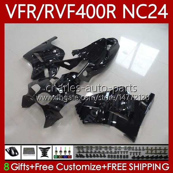 Body Kit para Honda RVF400R VFR400 R NC24 V4 VFR400R 87-88 Bodywork 78No.49 RVF VFR 400 RVF400 R 400rr Movistar BLK 87 88 VFR400RR VFR 400R 1987 1988 Fairing de motocicleta