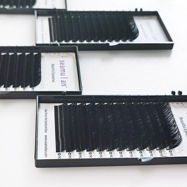 

false eyelashes eyelash extension synthetic mink 12rows/case 6~15mm mix premium natural individual makeup maquiagem cilios