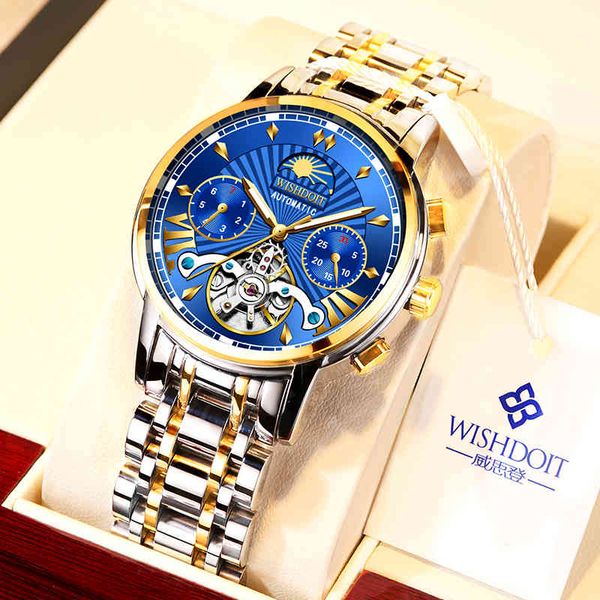 

doit gentlemen clock fire luxury fashion automatic mechanical watches men leisure sport waterproof relogio masculino, Slivery;brown