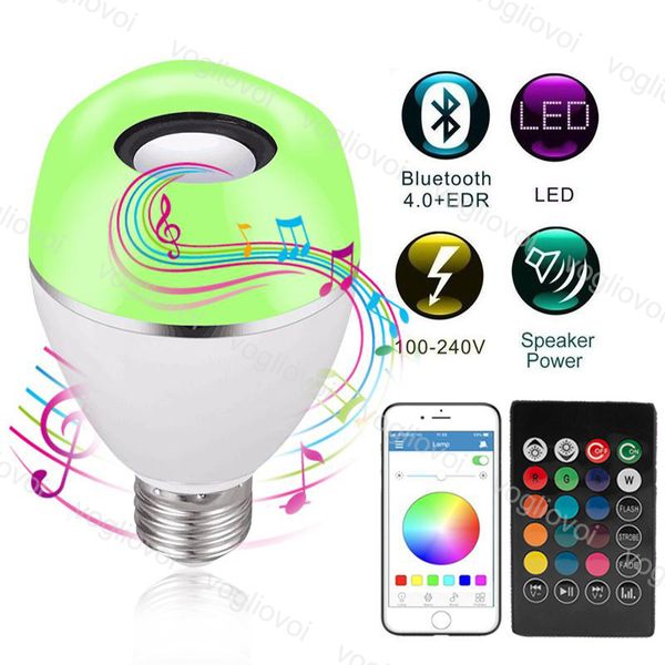 

led bulbs 9w smart e27 4.0 bluetooth rgb music playing dimmable wireless light bulb indoor home decor lighting lamp dhl