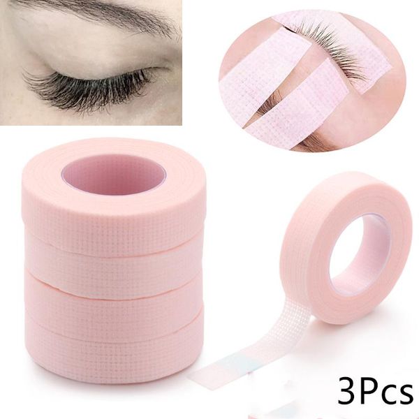 

3pcs no-woven pe tape eyelash shields professional breathable under eye pad micropore extension supply false eyelashes
