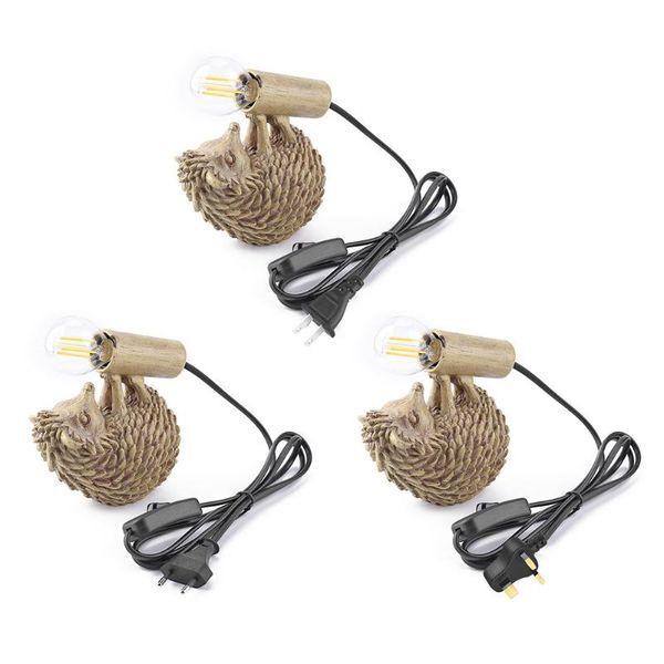

resin corridor light e12 hedgehog/elephant/squirrel led wall lamp bedroom bedside home living room adornment