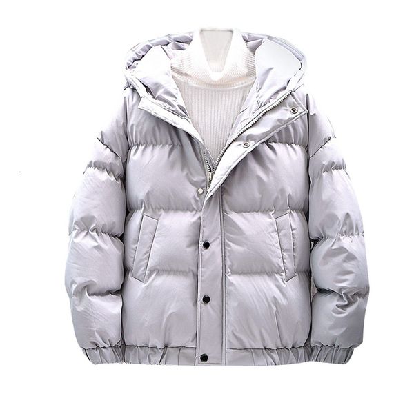 

men's down & parkas winter style fashionable light cotton solid color warm coat jacket men erkek mont1 3pnh, Black