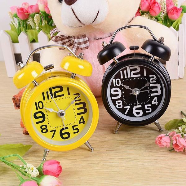 

desk & table clocks simple digital clock bell ring, beautifully retro fashion students necessary office worker,