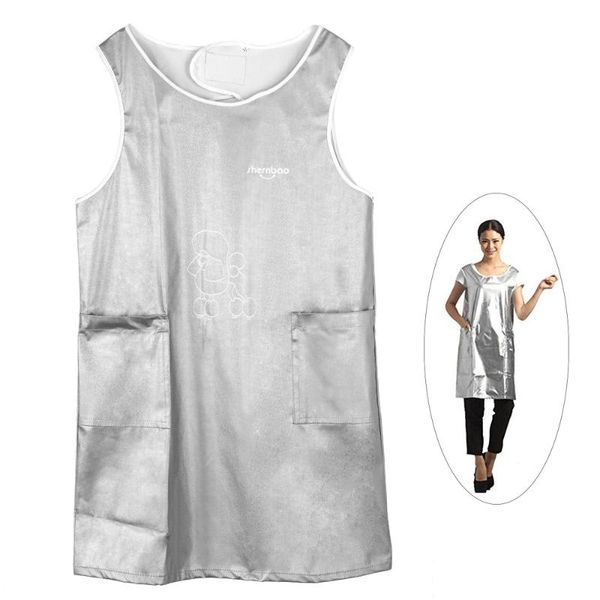 

aprons waterproof anti-static sticky proof pet dog cat grooming gown apron dress salon beautician overall smock uniform - size (silve