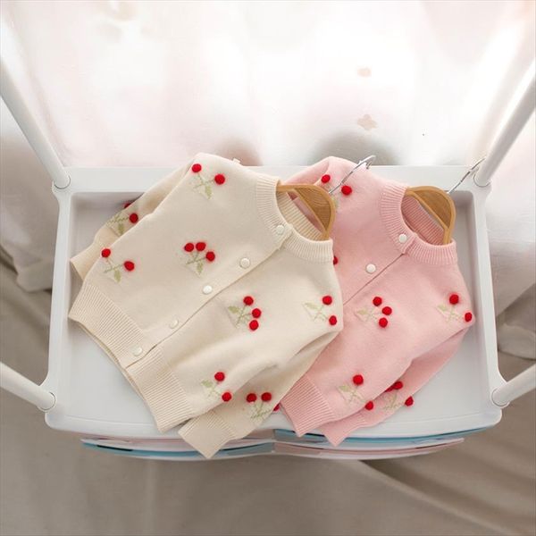 

newborn baby sweater little girls winter girl clothing childrens long sleeve coat casual cardigan 1234y, Blue